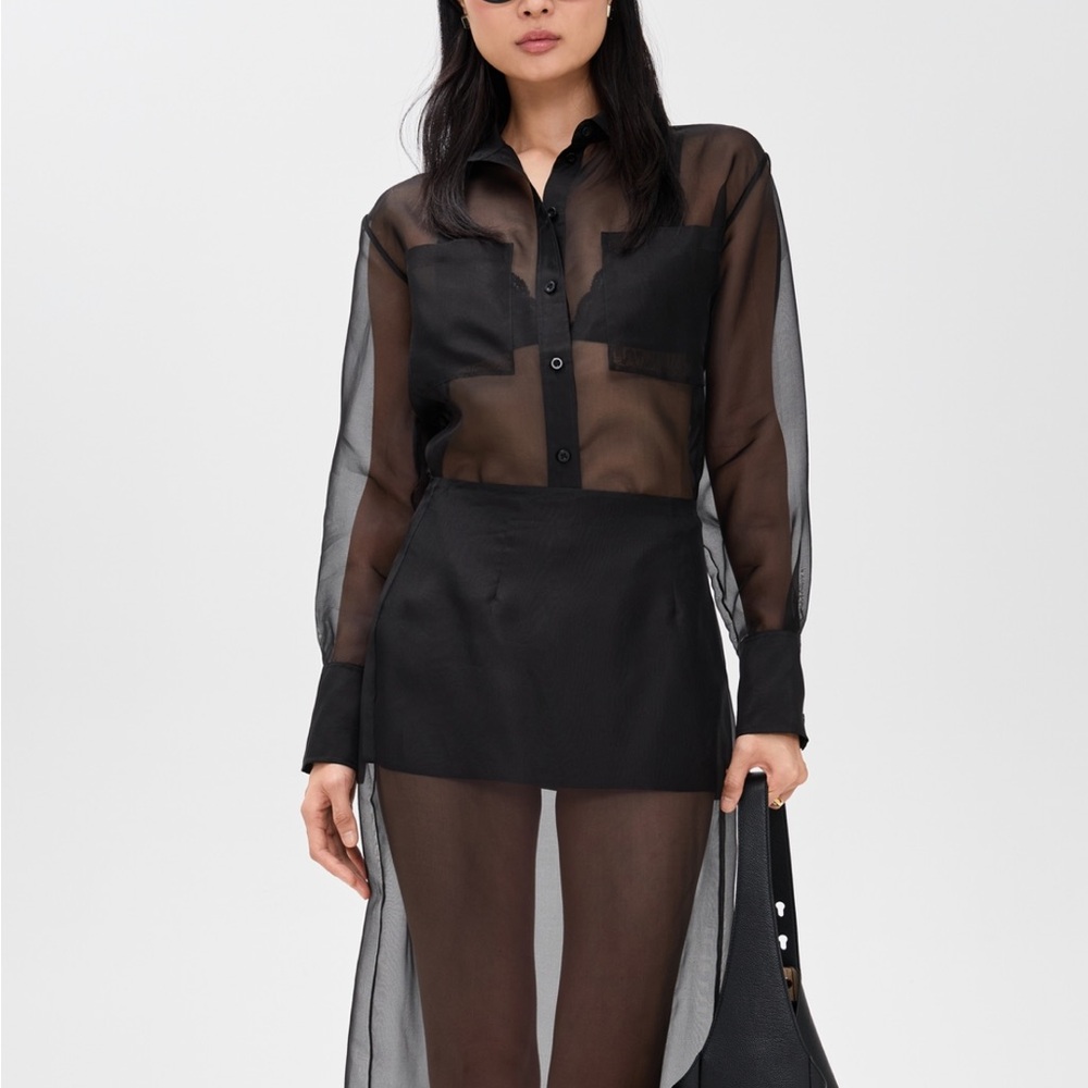 FRAME The Silk Organza Boy Shirt, new with tags